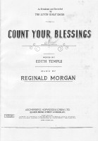 Count Your Blessings Key C Temple/morgan Sheet Music Songbook