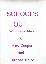 Schools Out - Alice Cooper Sheet Music Songbook