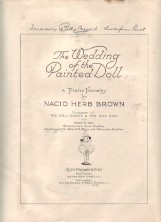 Wedding Of The Painted Doll Herb Brown Piano Sheet Music Songbook
