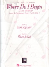 Where Do I Begin Theme From Love Story Sheet Music Songbook