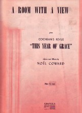 Room With A View Noel Coward Sheet Music Songbook