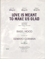 Love Is Meant To Make Us Glad E German Sheet Music Songbook