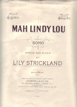 Mah Lindy Lou - Key Of Eb Sheet Music Songbook