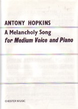 Melancholy Song Hopkins Medium Voice Sheet Music Songbook