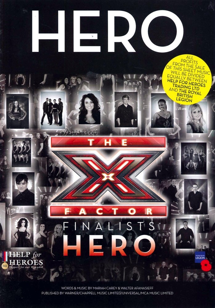 Hero X-factor Finalists Sheet Music Songbook