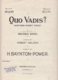 Quo Vadis? Baynton-power Key Of G Sheet Music Songbook