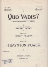 Quo Vadis? Baynton-power Key Of F Sheet Music Songbook