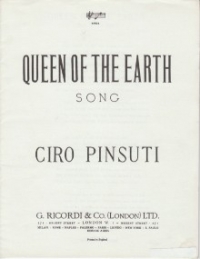 Queen Of The Earth Pinsuti Sheet Music Songbook