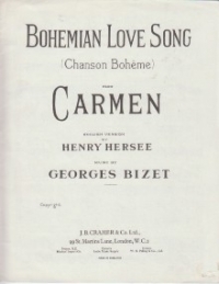 Bohemian Love Song Carmen Bizet Sheet Music Songbook