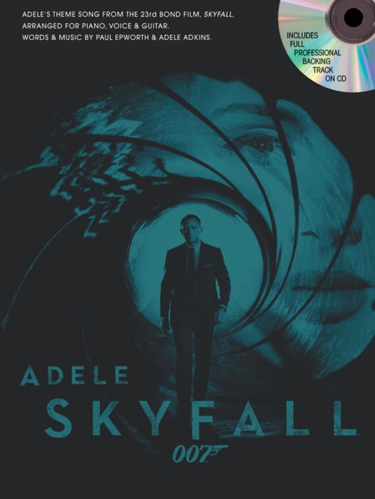 Skyfall Adele James Bond Theme Sheet + Cd Sheet Music Songbook