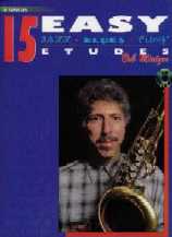 15 Easy Jazz Blues & Funk Etudes Bb Tenor Sax +cd Sheet Music Songbook