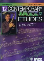 12 Contemporary Jazz Etudes Mintzer Eb Insts + Cd Sheet Music Songbook
