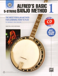 Alfreds Basic 5 String Banjo Method 1 + Cd Sheet Music Songbook