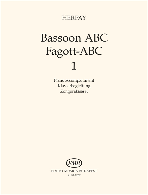 Bassoon Abc 1 Herpay Piano Accompaniment Sheet Music Songbook