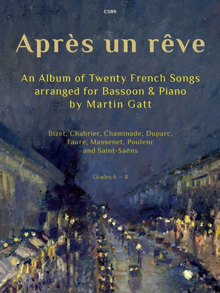Apres Un Reve 20 French Songs Gatt Bassoon & Piano Sheet Music Songbook