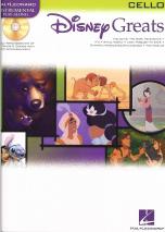 Disney Greats Book & Cd Cello Sheet Music Songbook