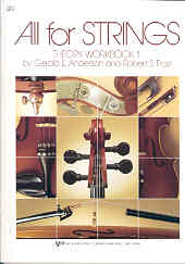All For Strings Book 1 Theory Workbook Cello Sheet Music Songbook