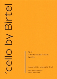 Cello By Birtel Vol 7 Gavotte Gossec 3 Cellos Sheet Music Songbook