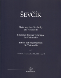 Sevcik School Of Bowing Tech Op2 Cello I & Ii Sheet Music Songbook