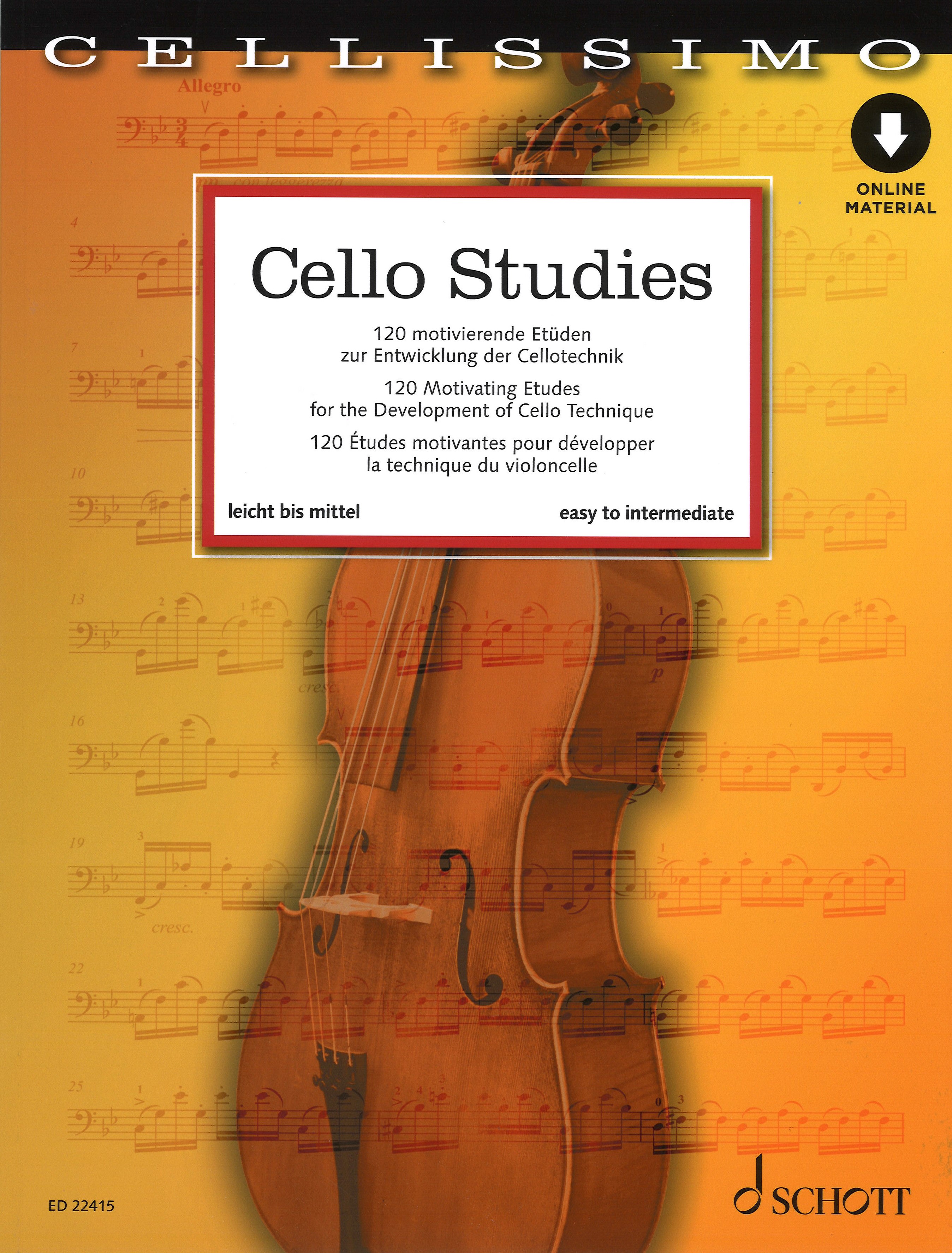 Cellissimo Cello Studies Easy To Intermediate Sheet Music Songbook