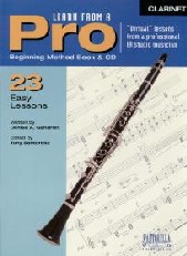 Learn From A Pro Clarinet Book & Cd Sheet Music Songbook