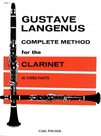 Langenus Complete Method Part 1 Clarinet Sheet Music Songbook