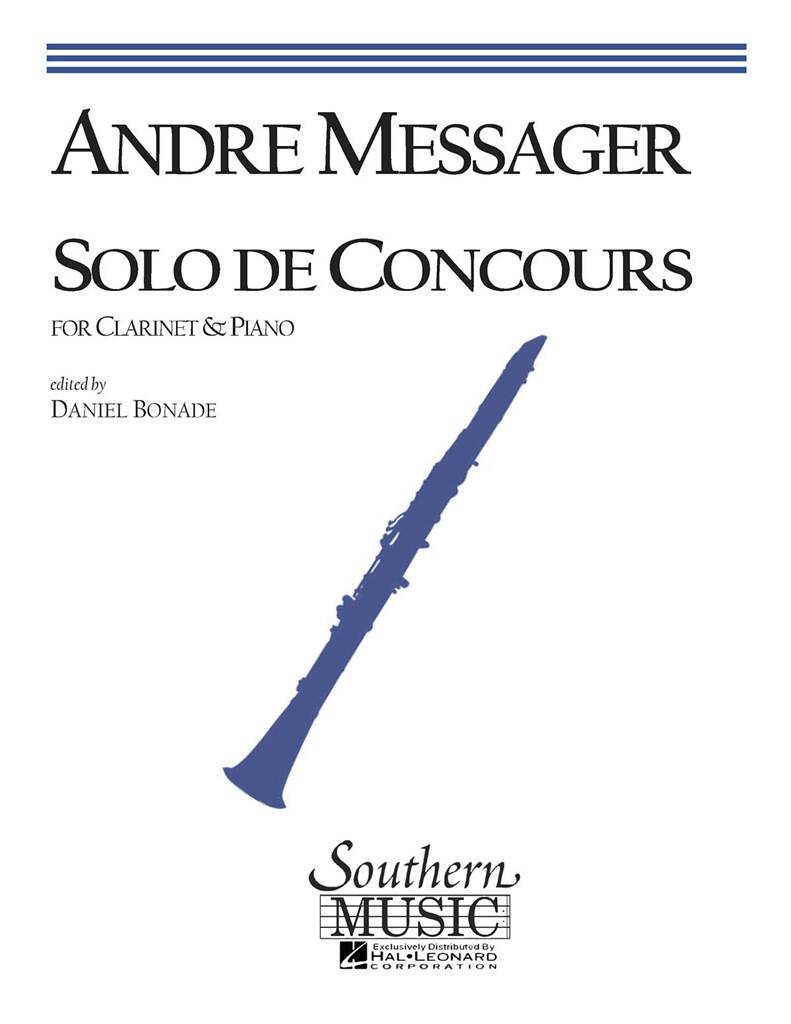 Messager Solo De Concours Bonade Clarinet & Piano Sheet Music Songbook