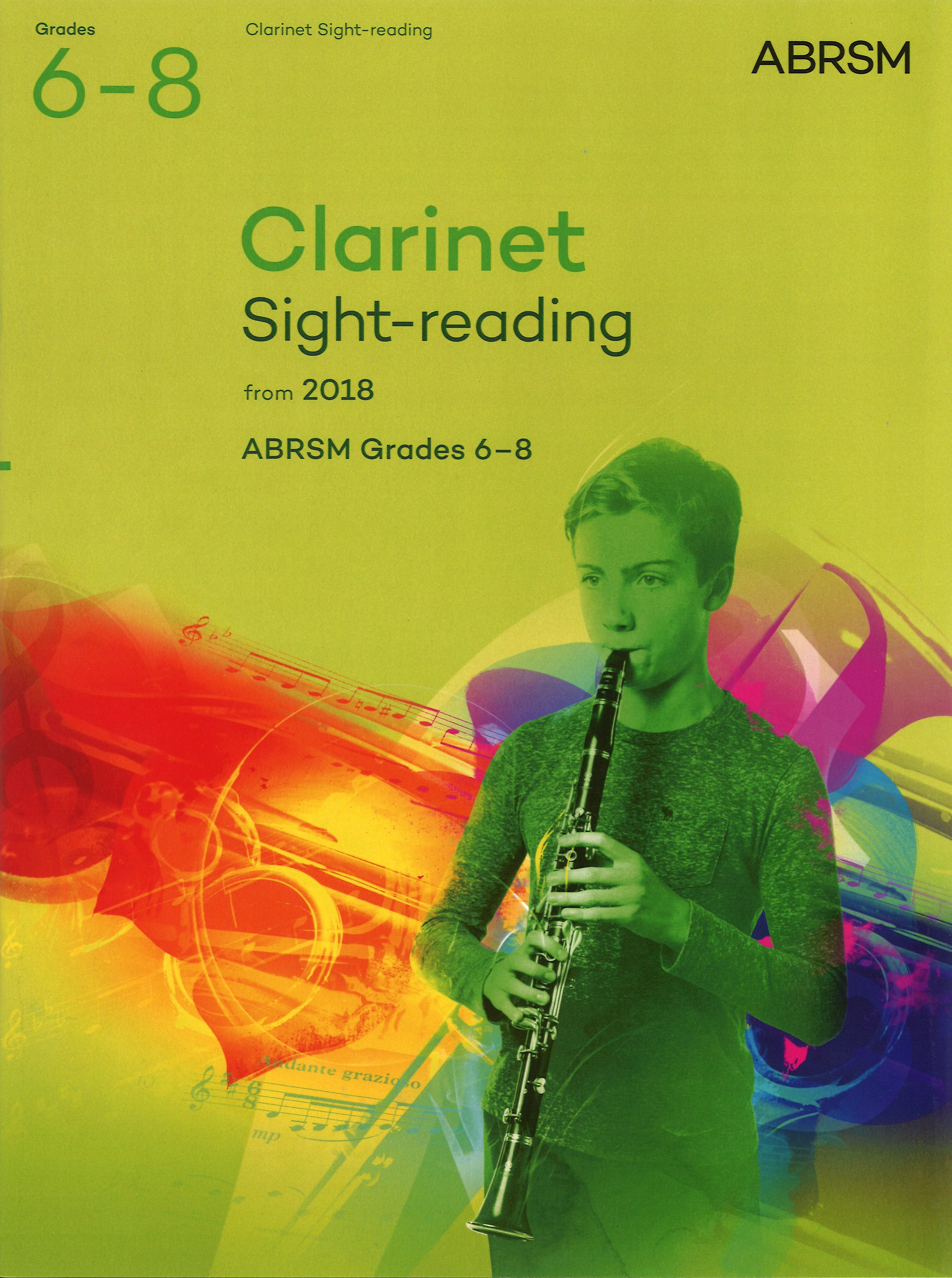 Clarinet Sight Reading Tests From 2018 Grades 6-8 Sheet Music Songbook