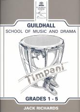 Guildhall Timpani Pieces Grades 1-5 Sheet Music Songbook