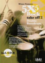 5x5 Rock Take Off 2 Double Bass Drum Usmann + Cd Sheet Music Songbook