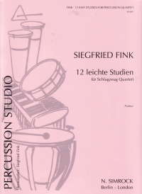 Fink 12 Easy Studies 4 Percussion Score Sheet Music Songbook