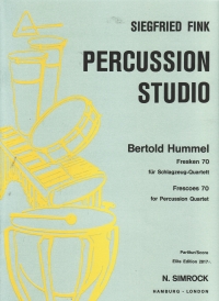Hummel Frescoes 70 Op. 38 Percussion Quartet Score Sheet Music Songbook