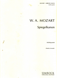 Mozart Mirror Canon 2 Marim, Glock & Vibes Sc/pts Sheet Music Songbook