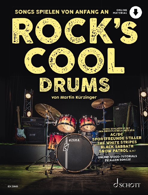 Rocks Cool Drums Book + Online German Sheet Music Songbook