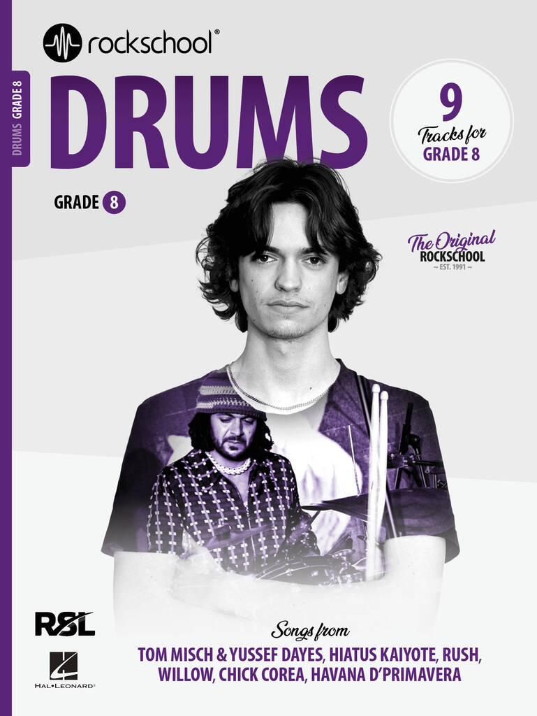 Rockschool Drums 2024 Grade 8 Sheet Music Songbook