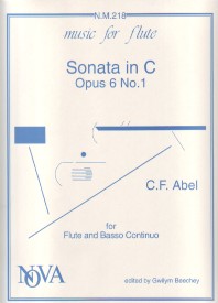 Abel Sonata C Op6 No 1 Flute Sheet Music Songbook