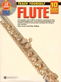 10 Easy Lessons Flute Book + Cd & Dvd Sheet Music Songbook