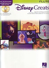 Disney Greats Flute Book & Cd Sheet Music Songbook