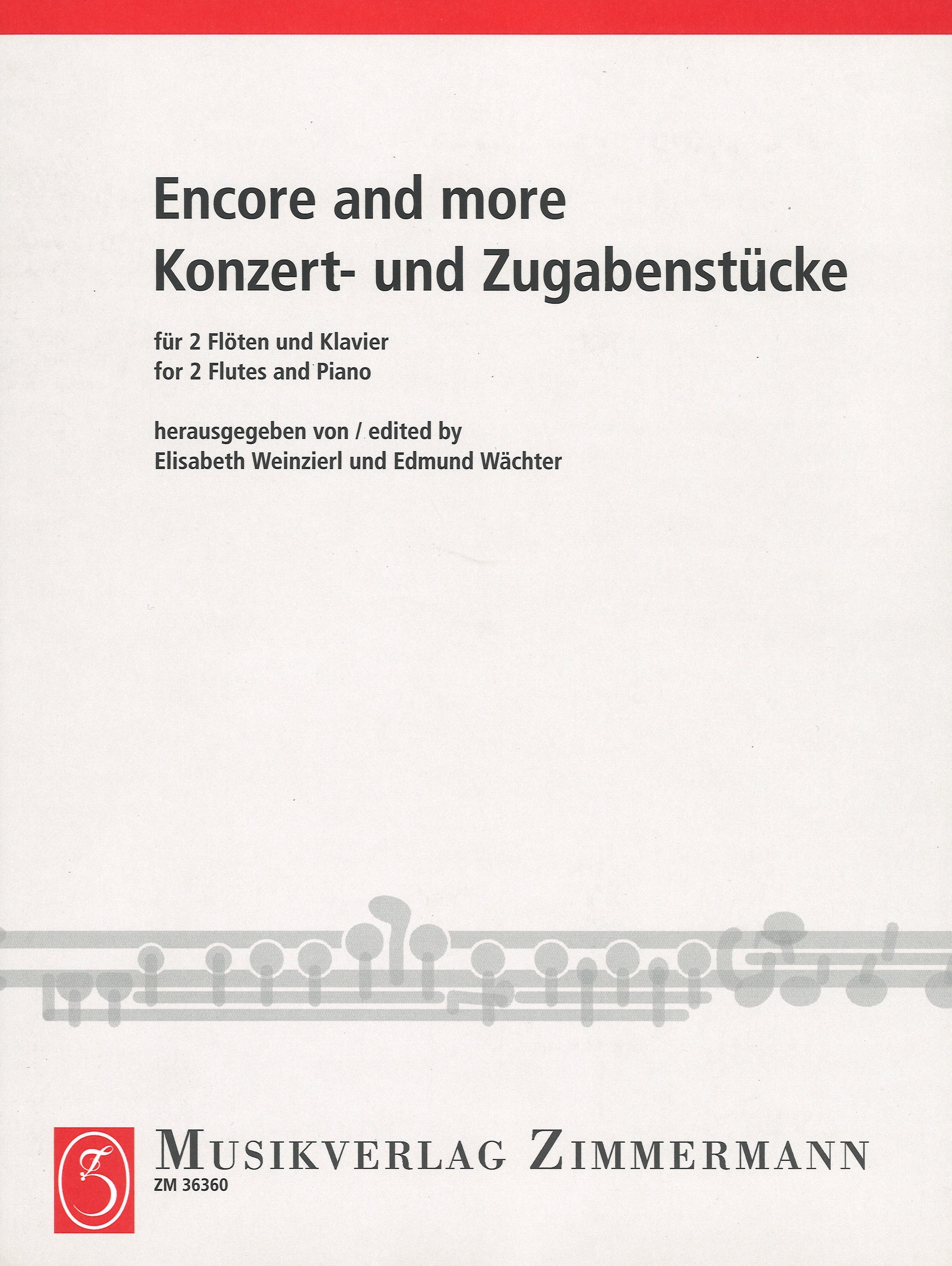 Encore And More 2 Flutes & Piano Sheet Music Songbook