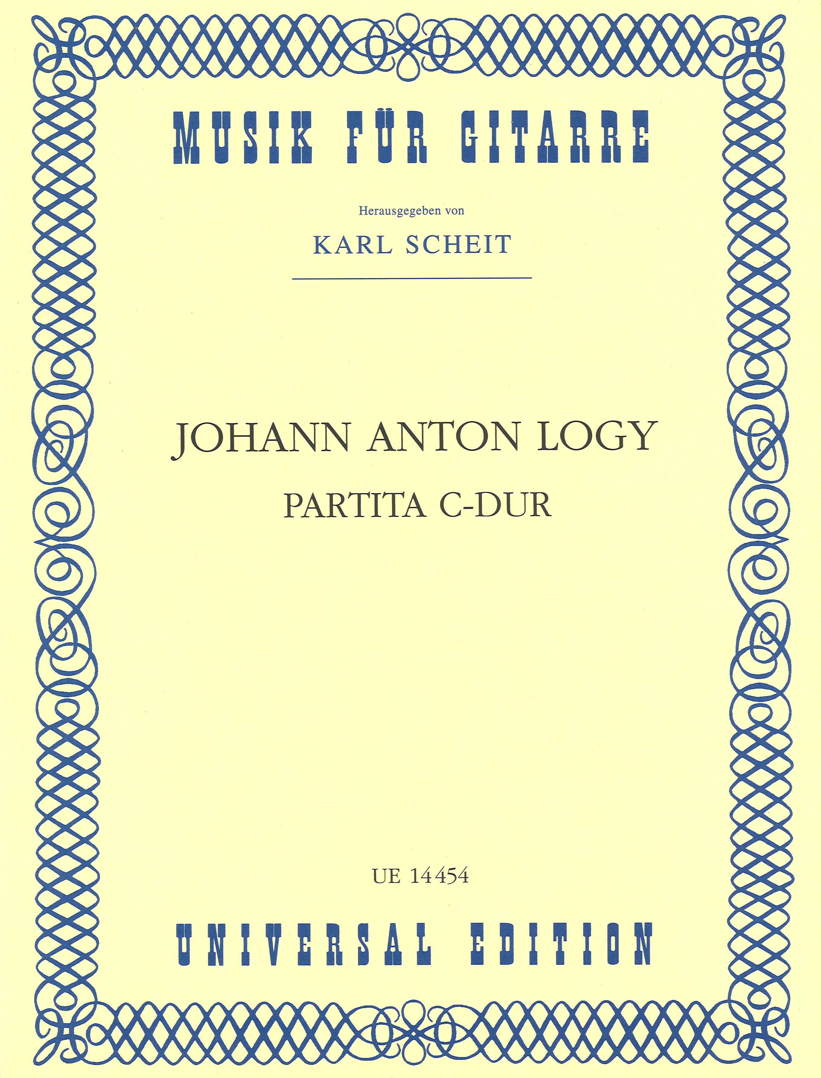 Logy Partita C Guitar Sheet Music Songbook