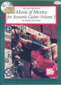 Music Of Mexico For Acoustic Guitar Delgado Bk &cd Sheet Music Songbook