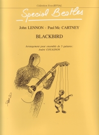 Blackbird (beatles) Score & Parts 5 Guitars Sheet Music Songbook