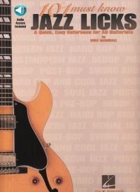 101 Must Know Jazz Licks Marshall Book & Online Sheet Music Songbook