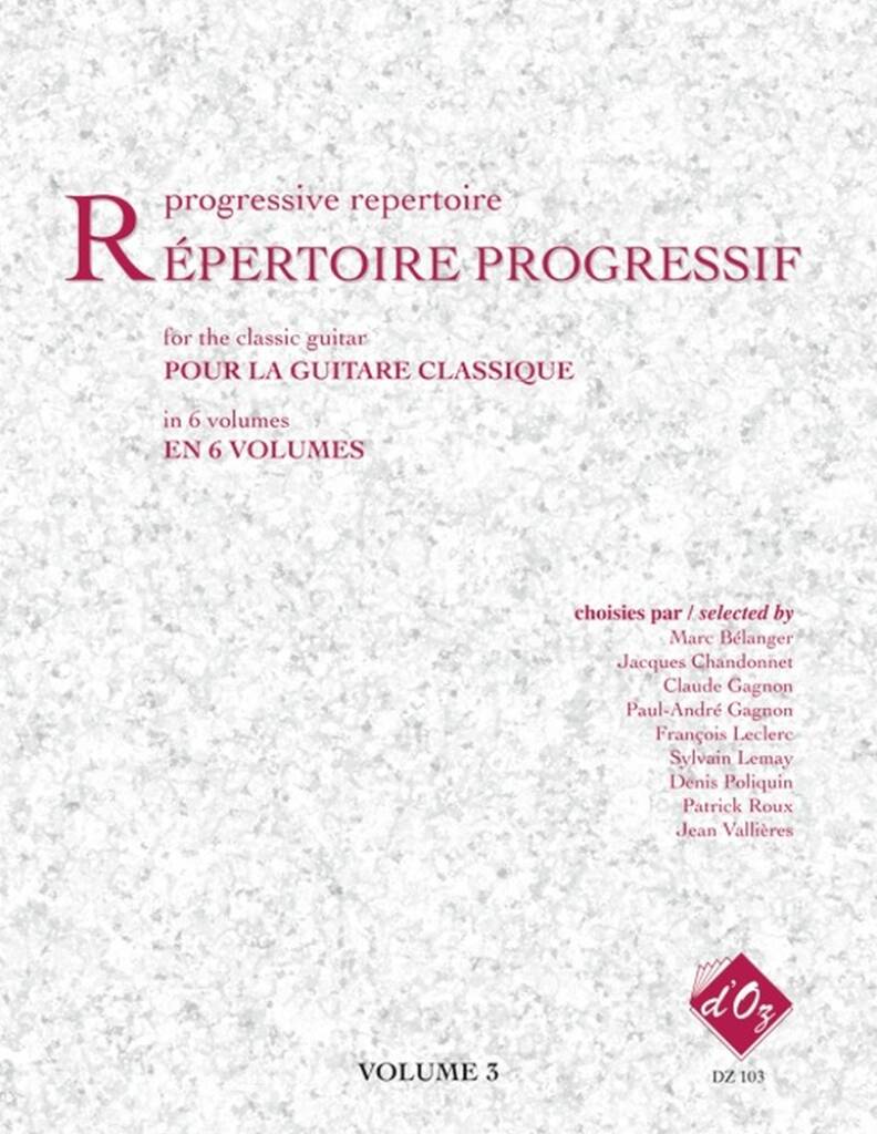 Repertoire Progressif Vol 3 Guitar Sheet Music Songbook