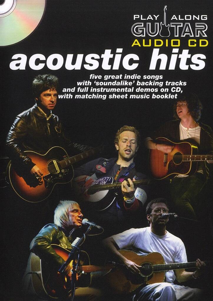 Play Along Guitar Audio Cd Acoustic Hits + Booklet Sheet Music Songbook