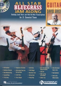 All Star Bluegrass Jam Along Guitar Book & Cd Sheet Music Songbook