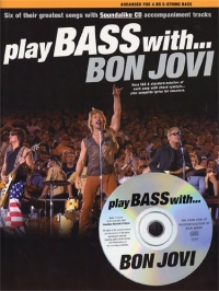 Bon Jovi Play Bass With Bass Tab Book/cd Sheet Music Songbook