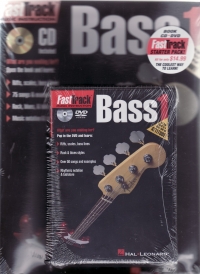 Fast Track Bass Guitar Method Book/cd/dvd Pack Sheet Music Songbook