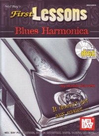 First Lessons Blues Harmonica Barrett + Audio Sheet Music Songbook