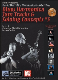 Blues Harmonica Jam Tracks & Soloing Concepts 3+cd Sheet Music Songbook